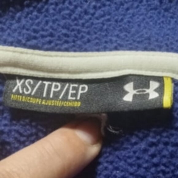 Under Armour Gamut Hoodie Womens XS Purple ColdGear Full Zip Fleece - Picture 3 of 4